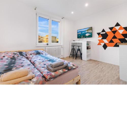 Apartment 20 minutes from City Center w Coffee, Tea, TV, and Parking